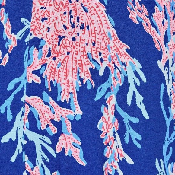 Lilly Pulitzer Madsen Midi Dress in Borealis Blue/Swim on Over- Size XL - Picture 6 of 10